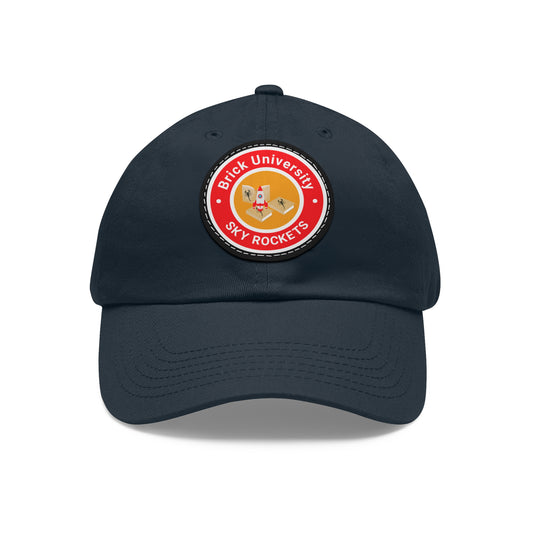 Brick University - Hat with Leather Patch (Round)