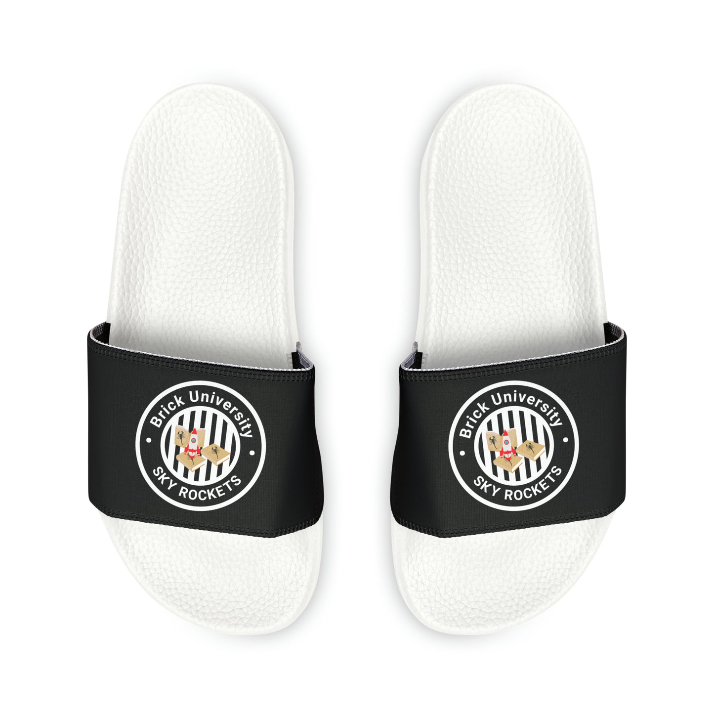 Brick University (Black Design) - Women's Slide Sandals