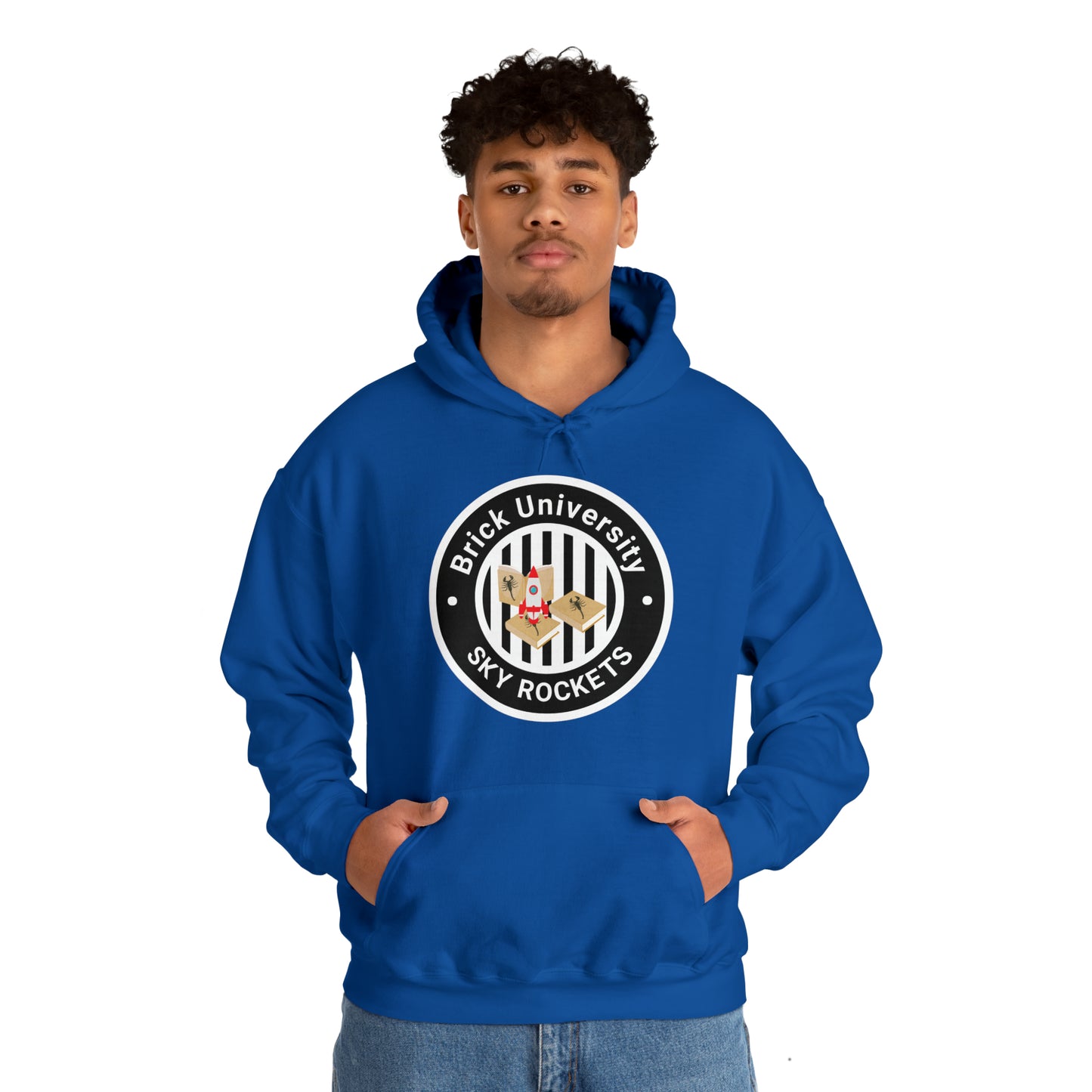 Brick University (Black Design) - Unisex Heavy Blend™ Hooded Sweatshirt