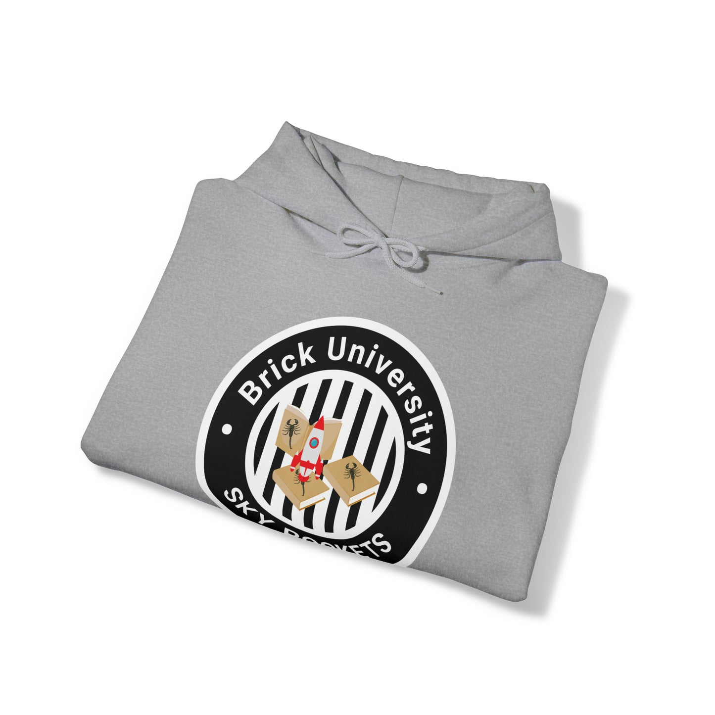 Brick University (Black Design) - Unisex Heavy Blend™ Hooded Sweatshirt