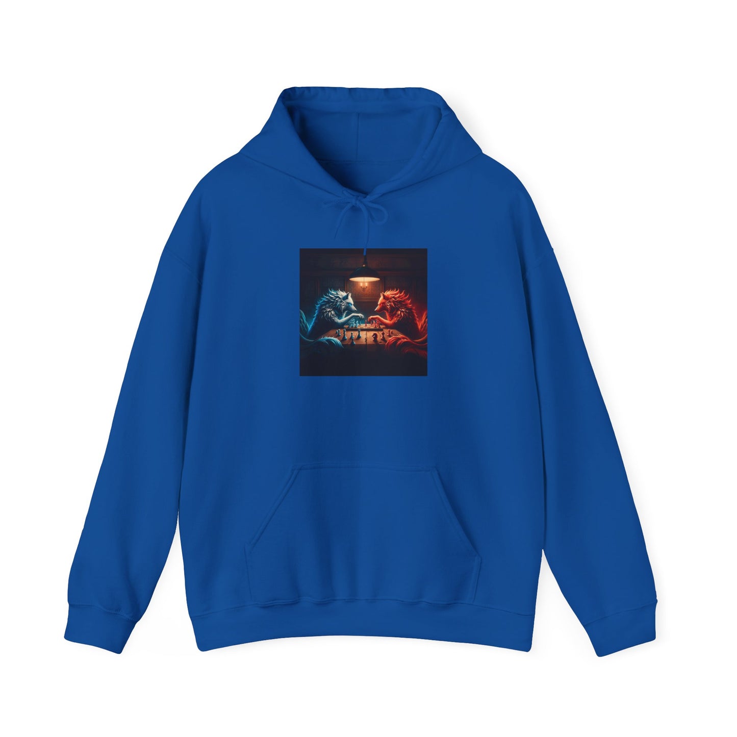 Wolves Playing Chess - Unisex Heavy Blend™ Hooded Sweatshirt