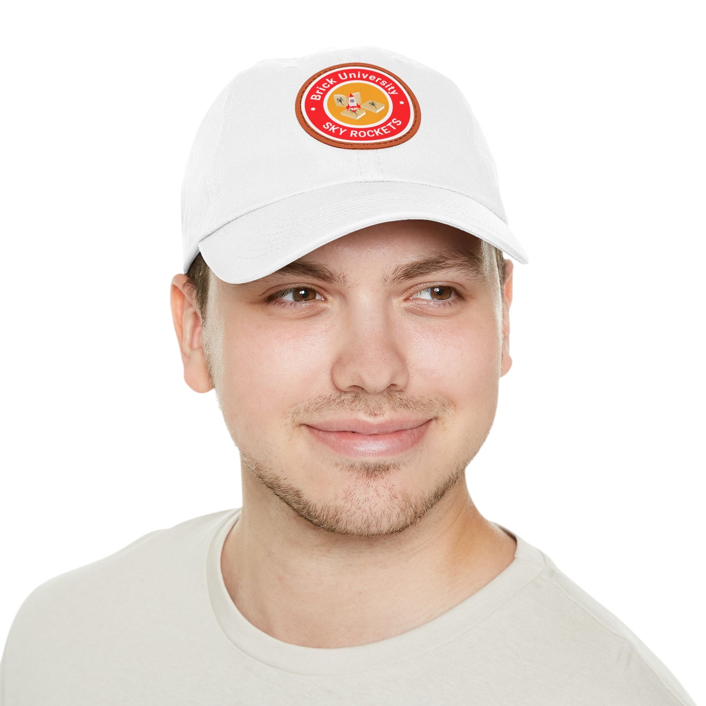 Brick University - Hat with Leather Patch (Round)