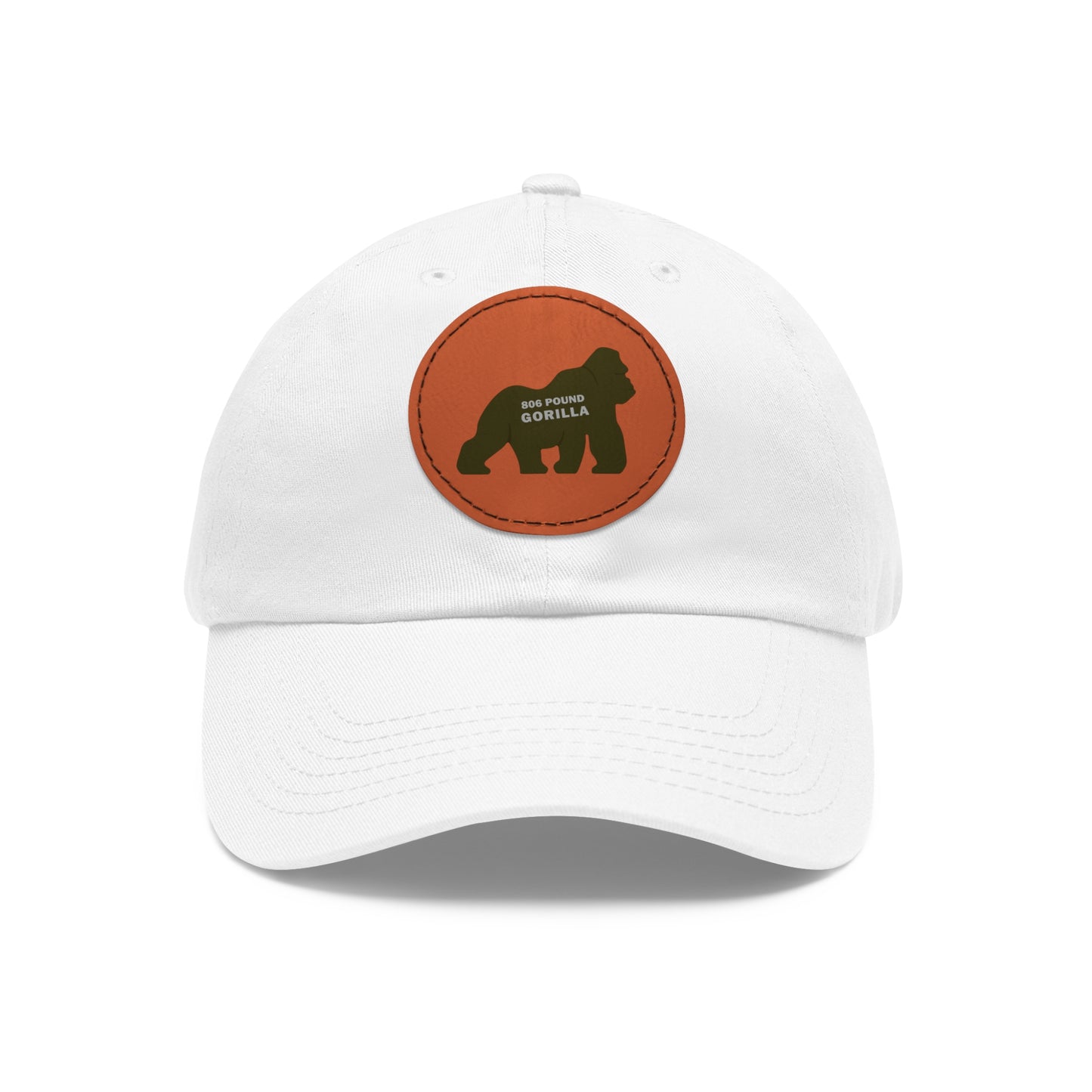806 Pound Gorilla - Hat with Leather Patch (Round)