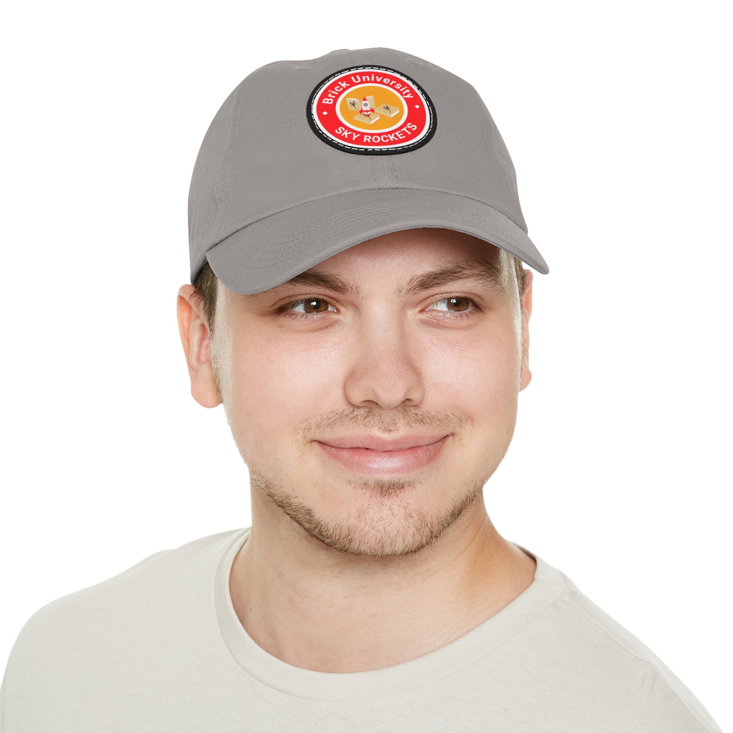 Brick University - Hat with Leather Patch (Round)