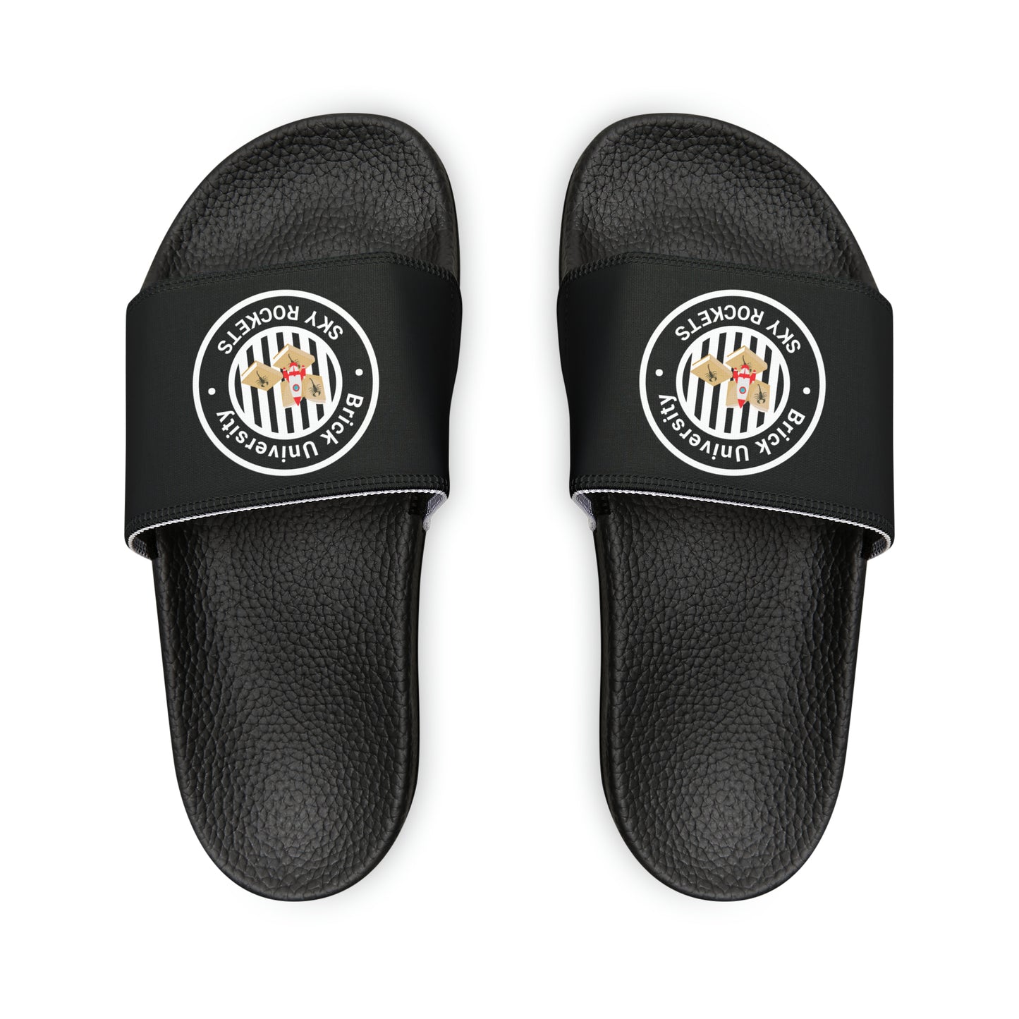 Brick University (Black Design) - Women's Slide Sandals