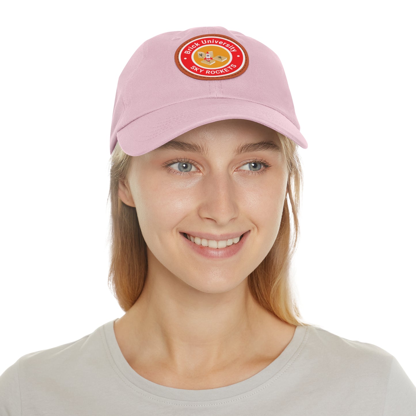 Brick University - Hat with Leather Patch (Round)