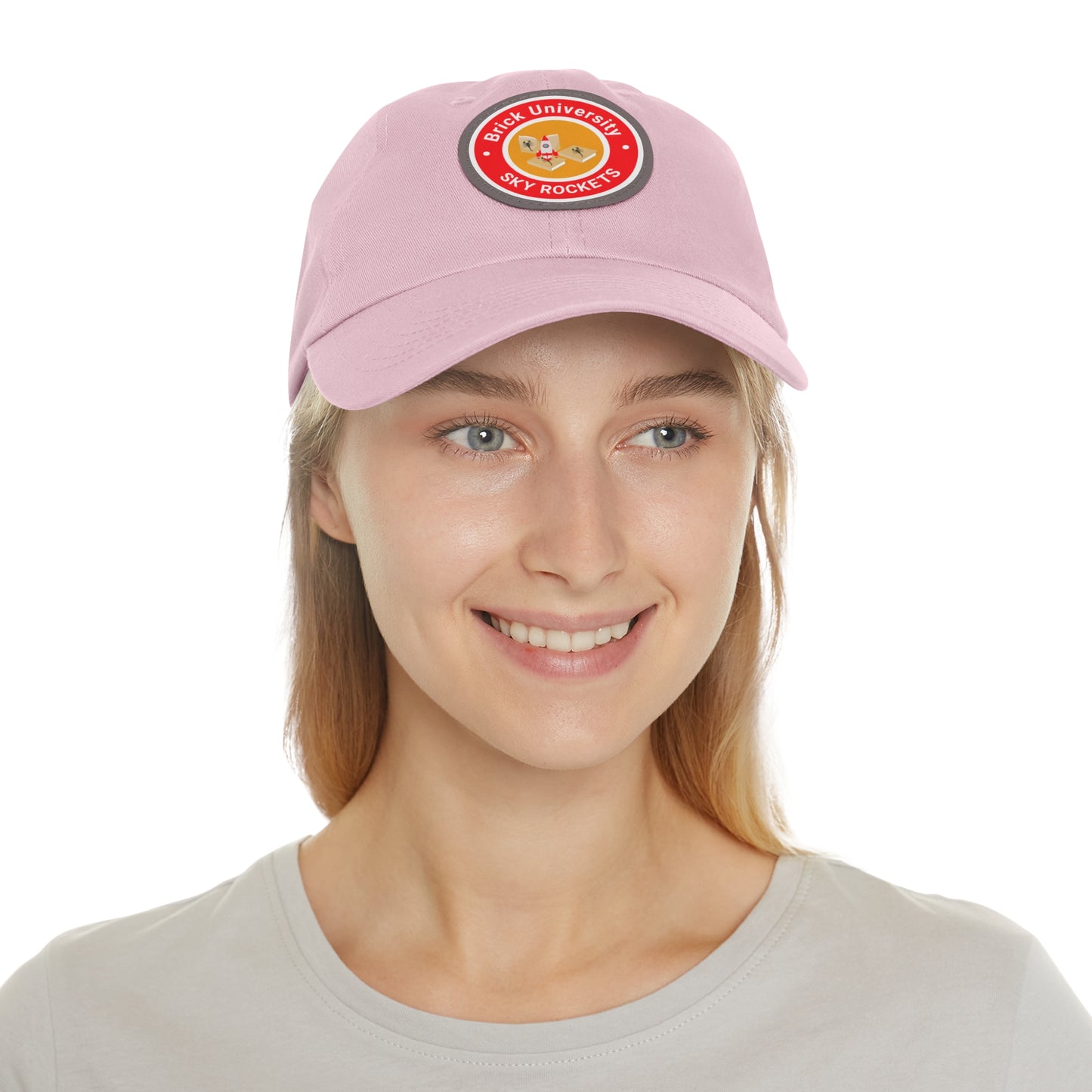 Brick University - Hat with Leather Patch (Round)
