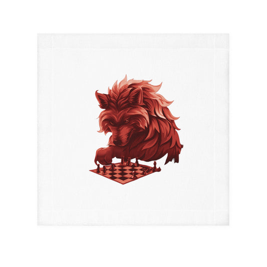 Wolf Playing Chess (RedTeam) - Face Towel