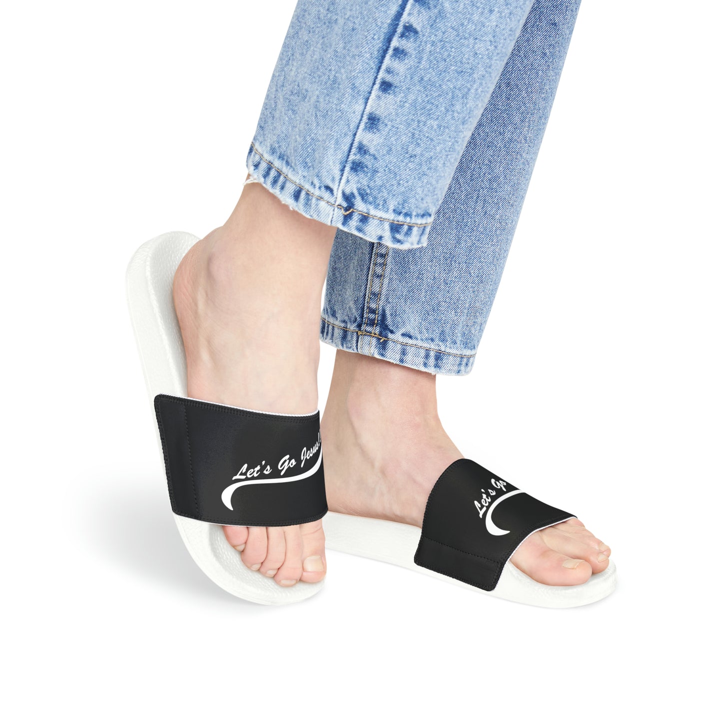 Let's Go Jesus - Women's Slide Sandals