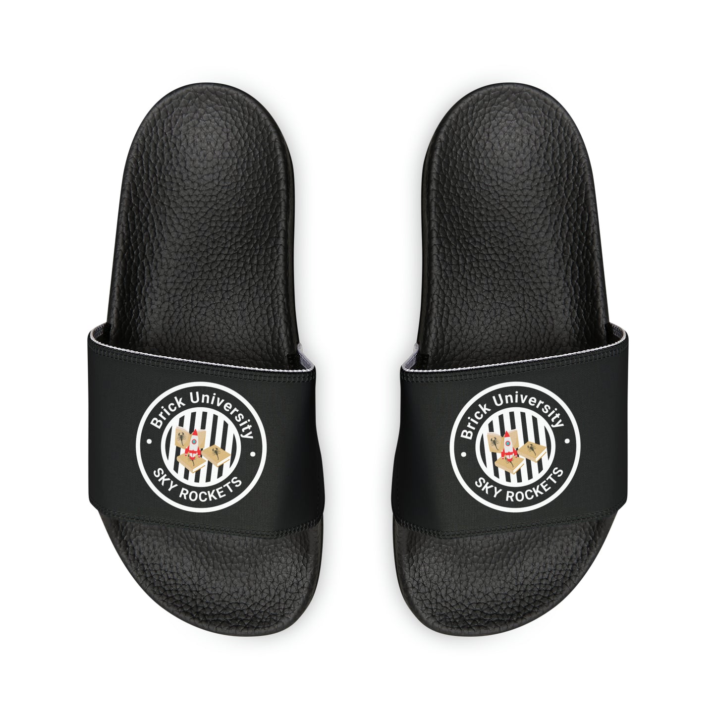 Brick University (Black Design) - Women's Slide Sandals