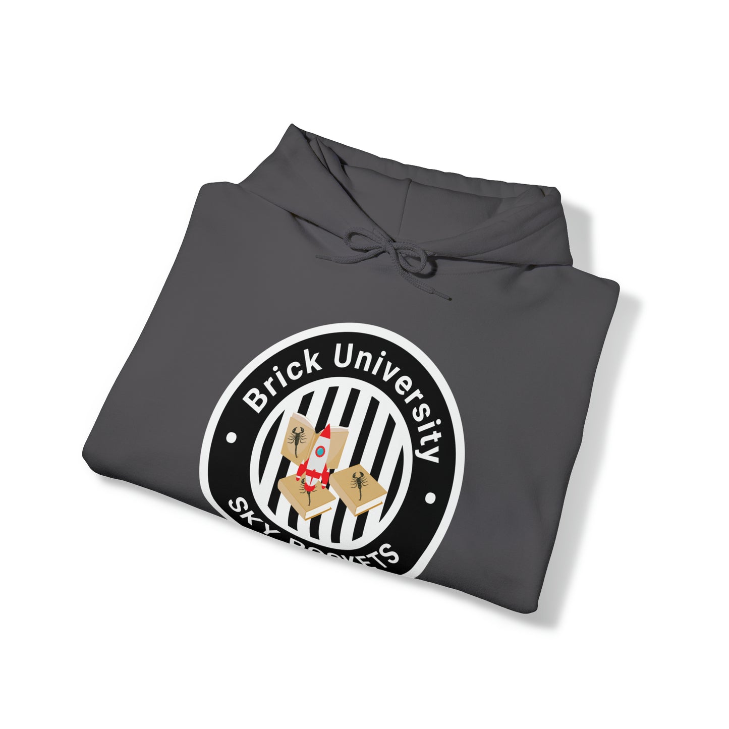 Brick University (Black Design) - Unisex Heavy Blend™ Hooded Sweatshirt