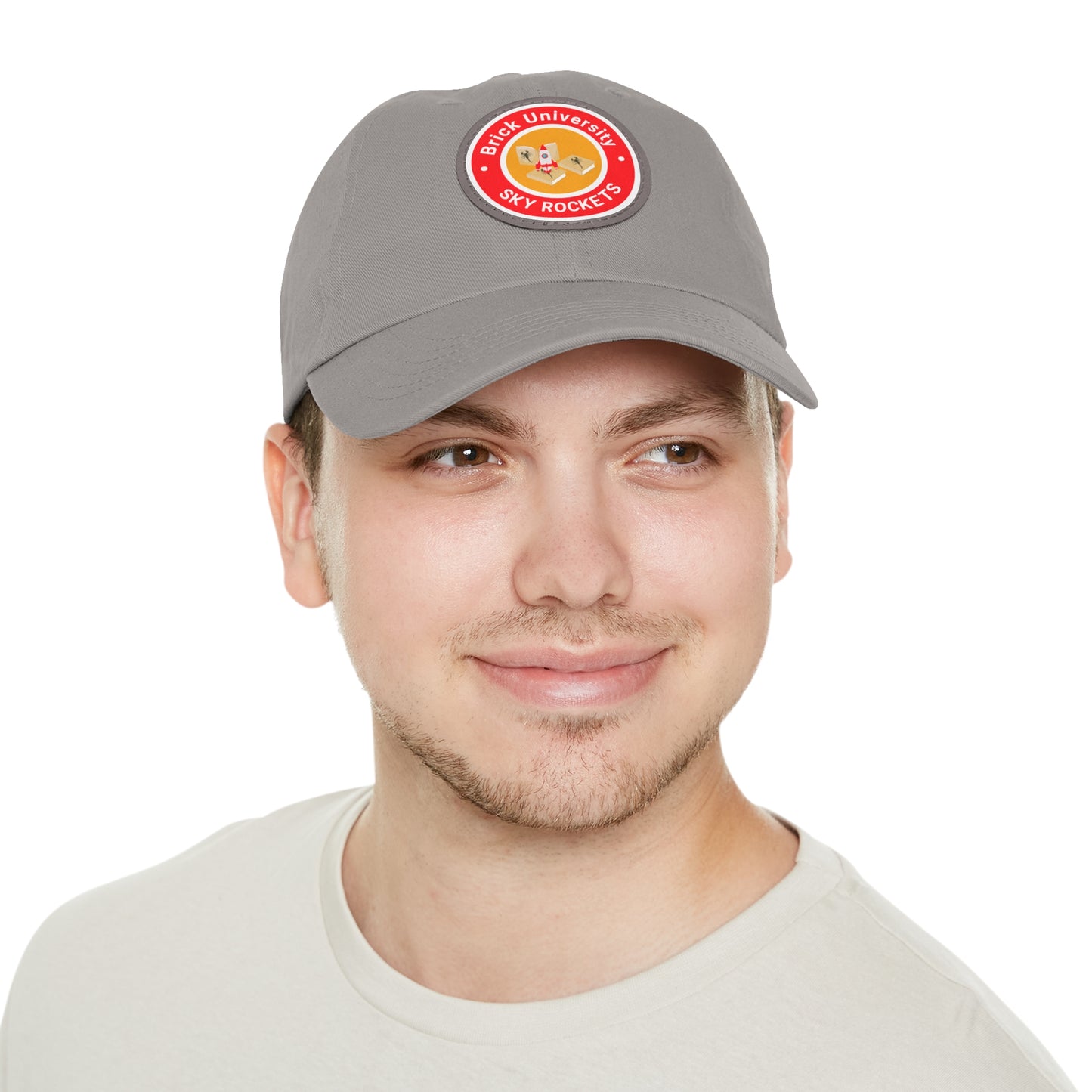 Brick University - Hat with Leather Patch (Round)