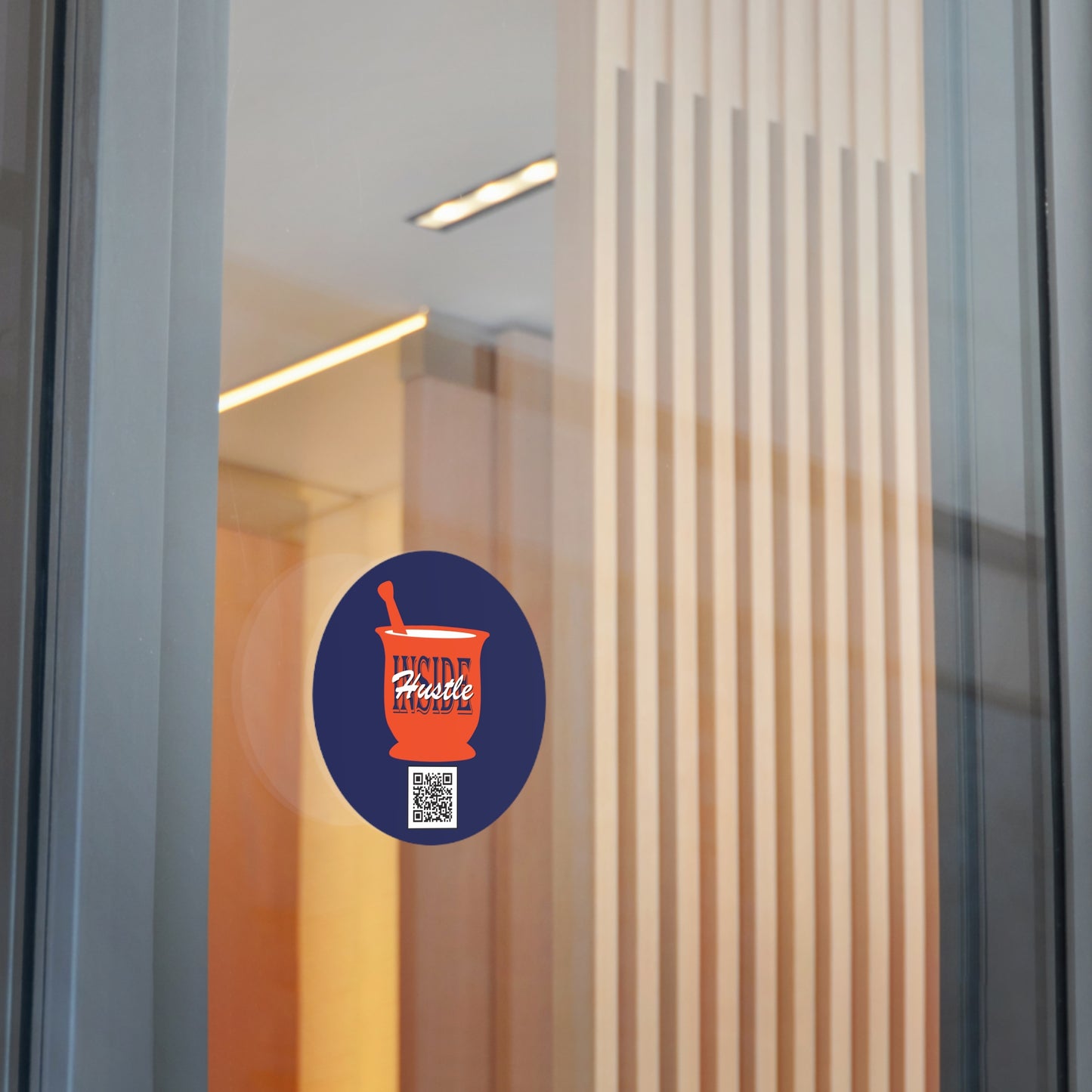 Inside Hustle Round Vinyl Stickers