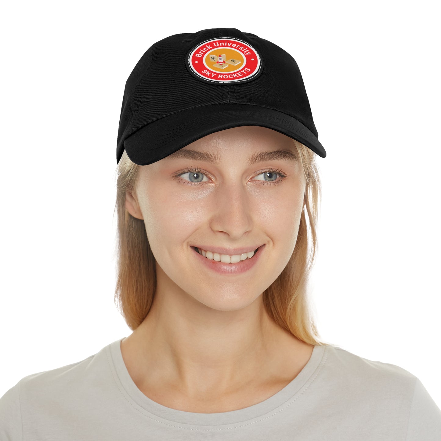 Brick University - Hat with Leather Patch (Round)
