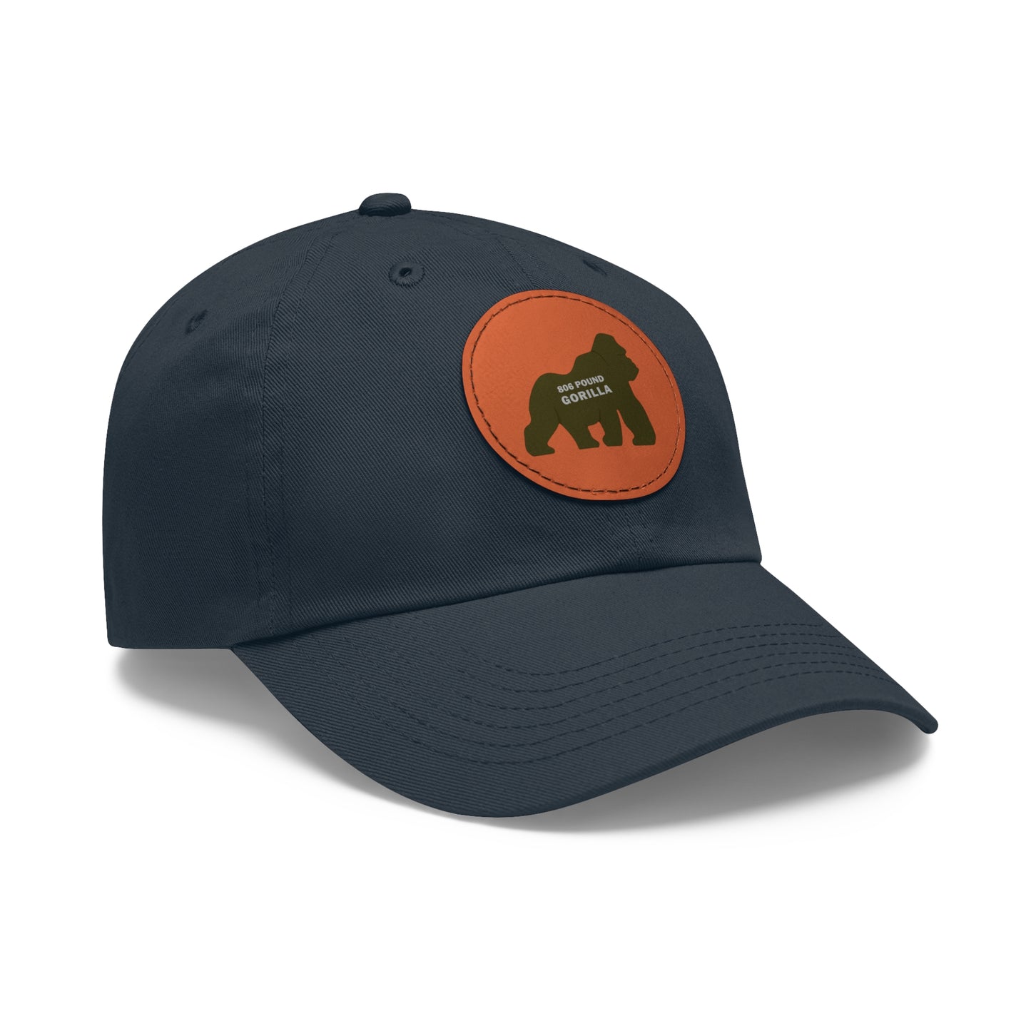 806 Pound Gorilla - Hat with Leather Patch (Round)