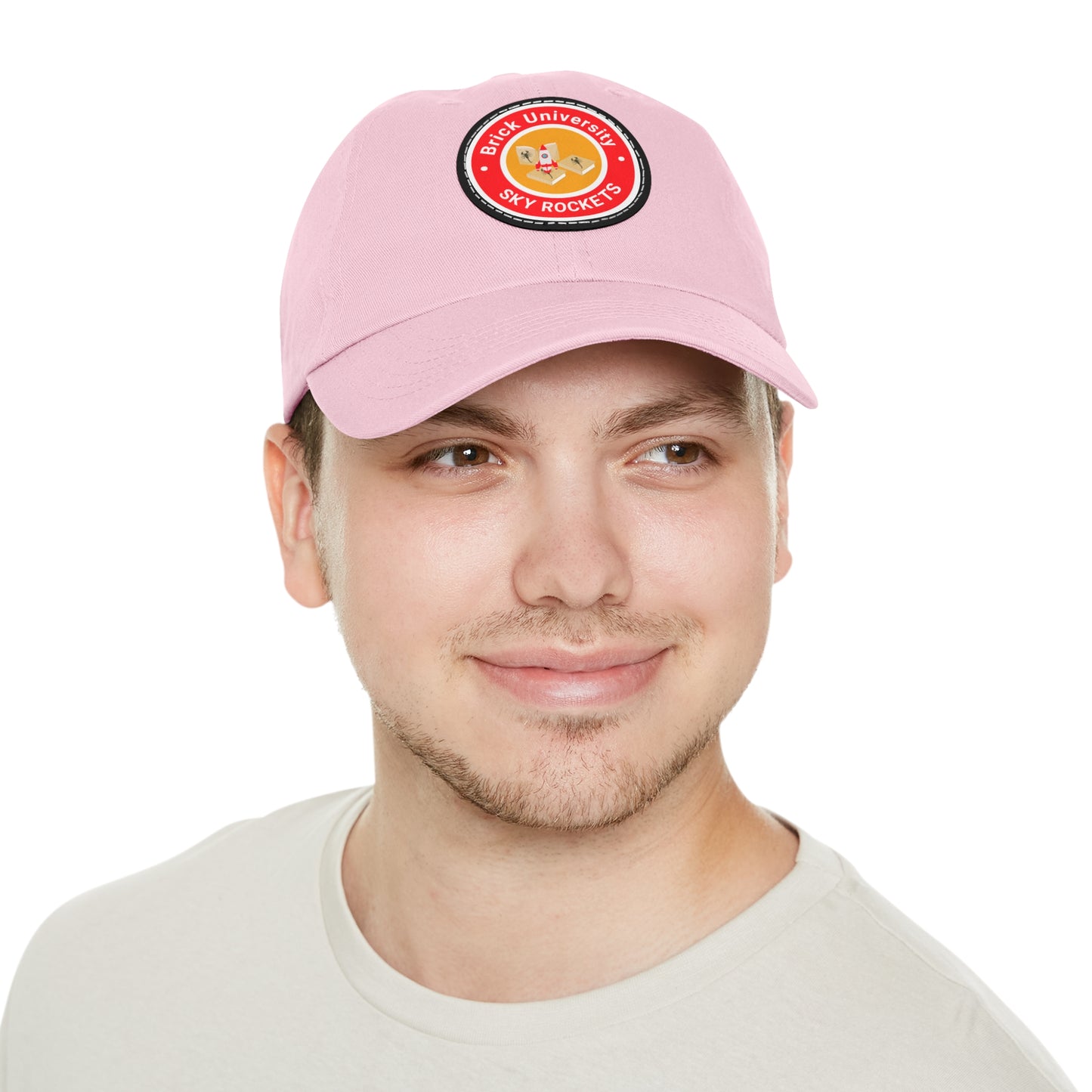 Brick University - Hat with Leather Patch (Round)