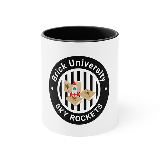 Brick University (Black Design) - Accent Coffee Mug, 11oz