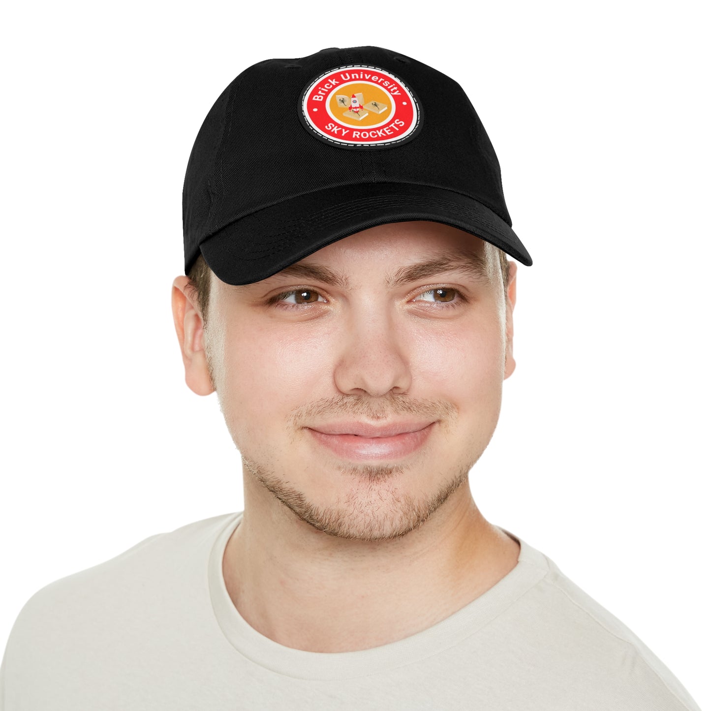 Brick University - Hat with Leather Patch (Round)