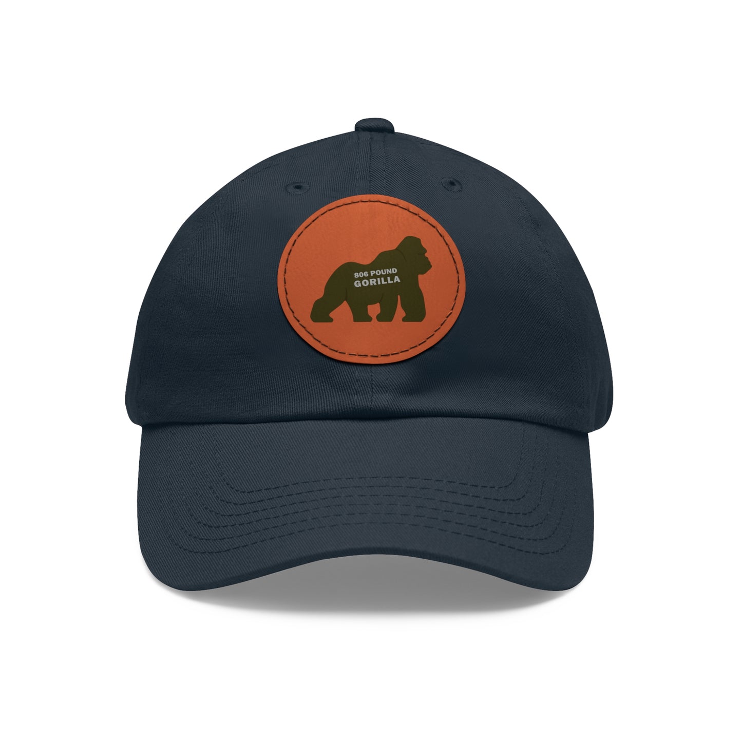 806 Pound Gorilla - Hat with Leather Patch (Round)