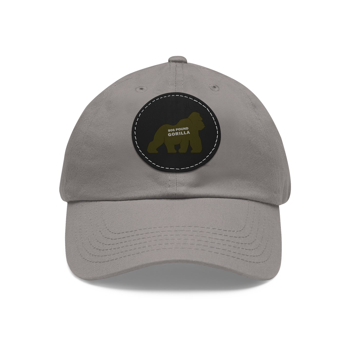 806 Pound Gorilla - Hat with Leather Patch (Round)