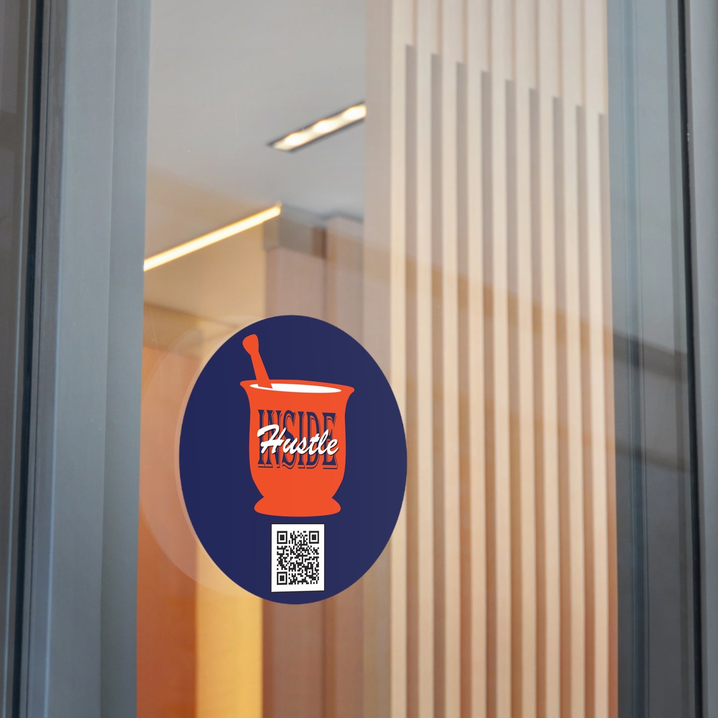 Inside Hustle Round Vinyl Stickers