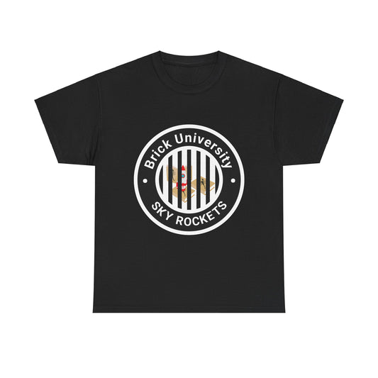 Brick University (Black Design Behind Bars) - Unisex Heavy Cotton Tee