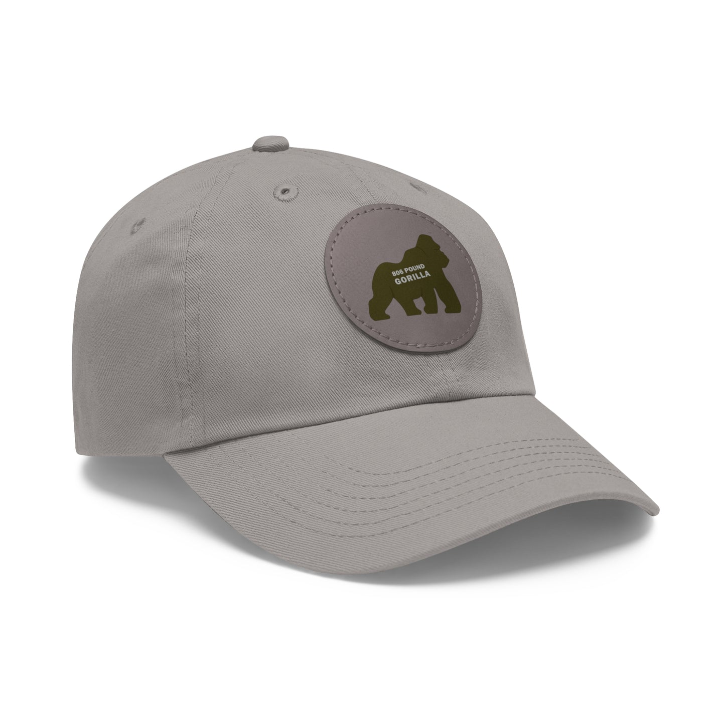806 Pound Gorilla - Hat with Leather Patch (Round)