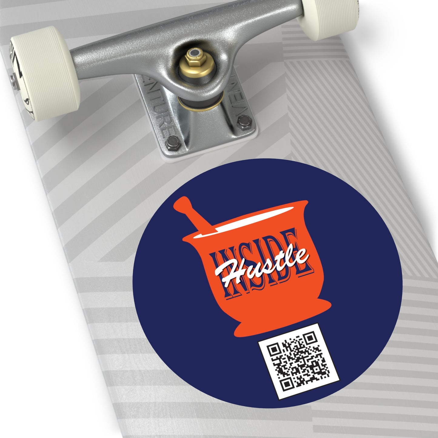 Inside Hustle Round Vinyl Stickers