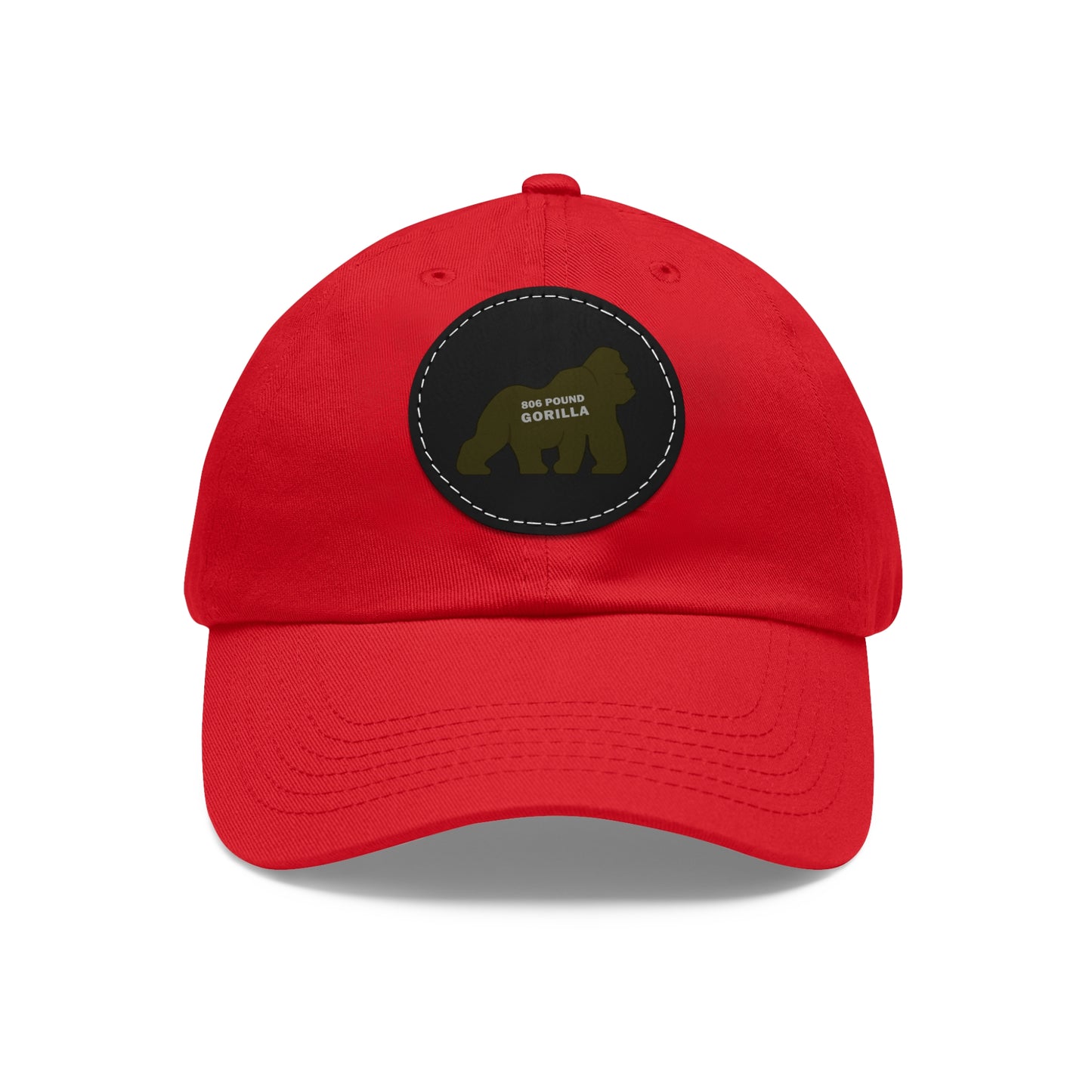 806 Pound Gorilla - Hat with Leather Patch (Round)