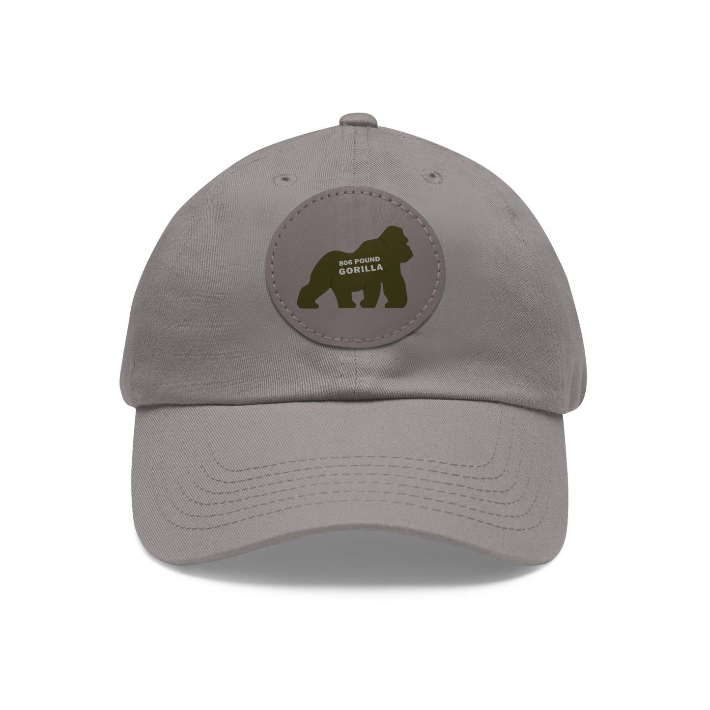 806 Pound Gorilla - Hat with Leather Patch (Round)