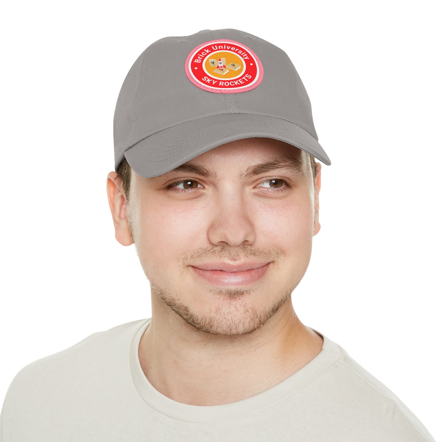 Brick University - Hat with Leather Patch (Round)