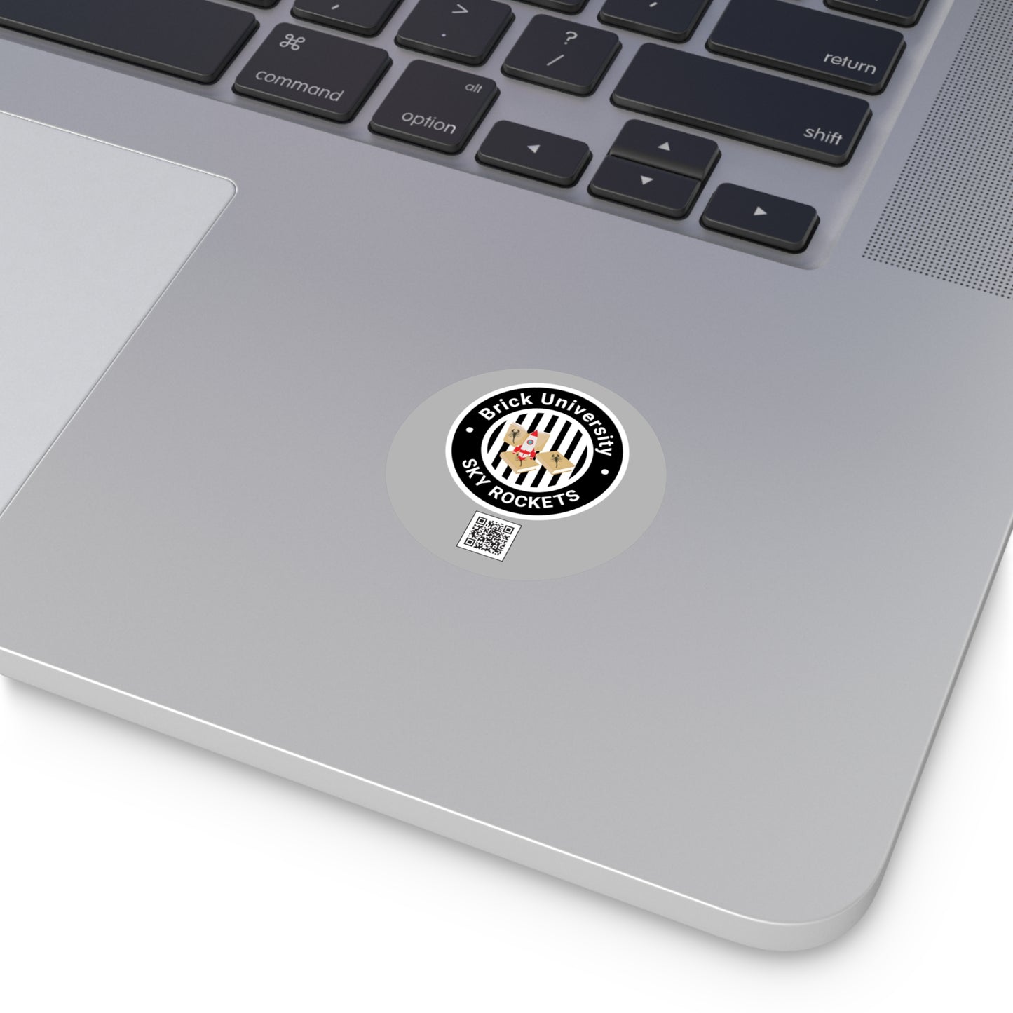 Brick University (Black Design) Round Vinyl Stickers