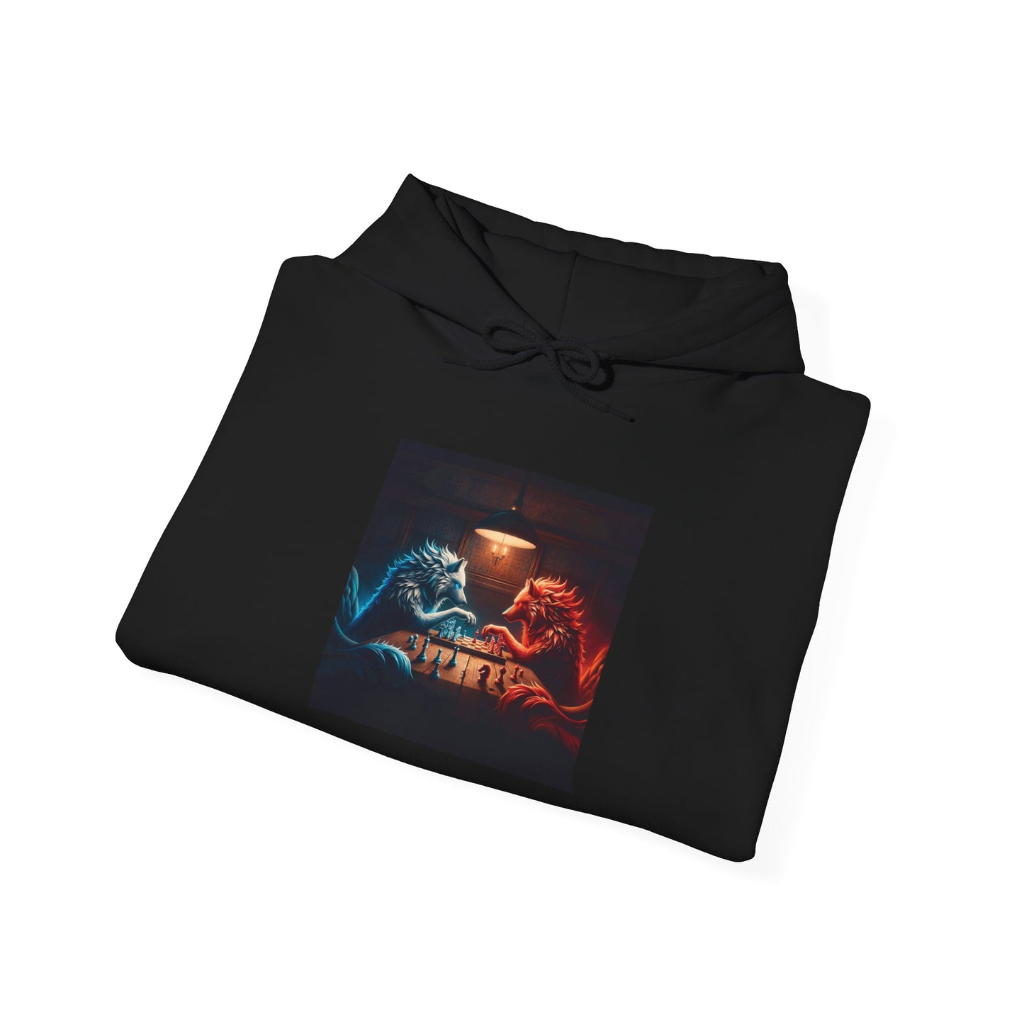 Wolves Playing Chess - Unisex Heavy Blend™ Hooded Sweatshirt