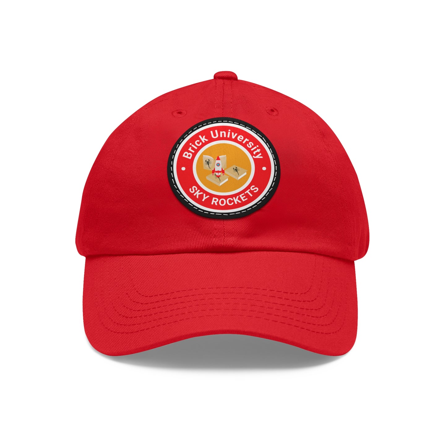 Brick University - Hat with Leather Patch (Round)