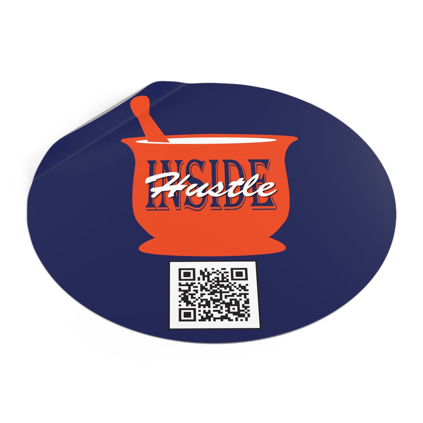 Inside Hustle Round Vinyl Stickers