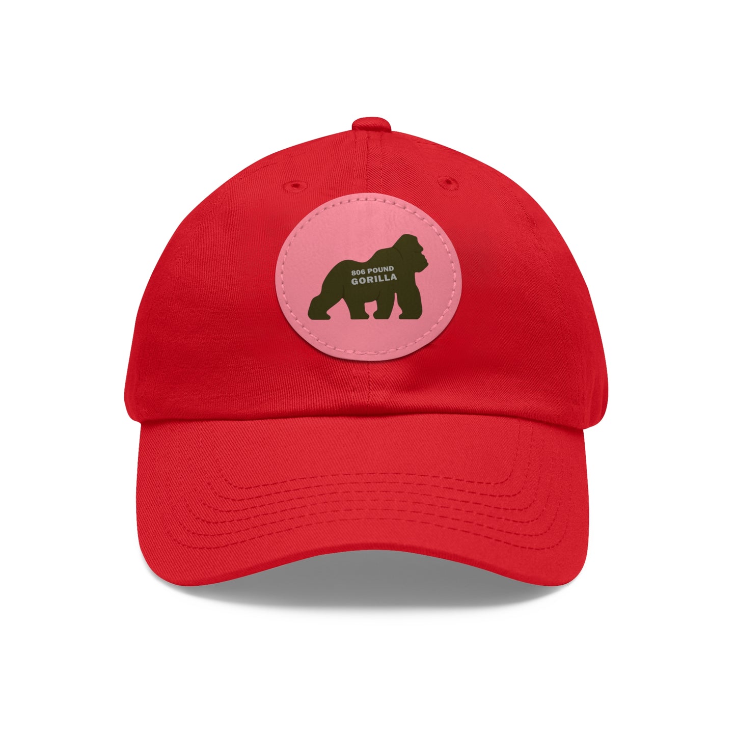 806 Pound Gorilla - Hat with Leather Patch (Round)