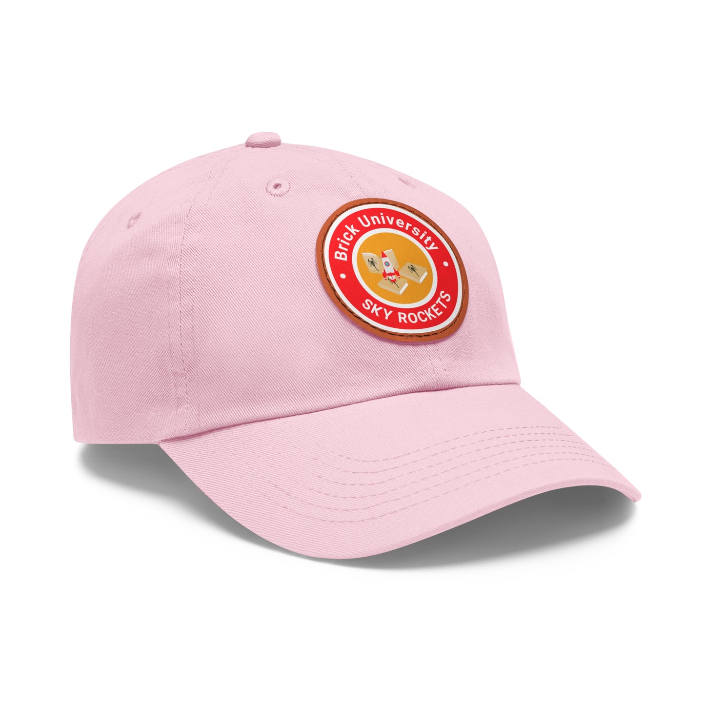 Brick University - Hat with Leather Patch (Round)