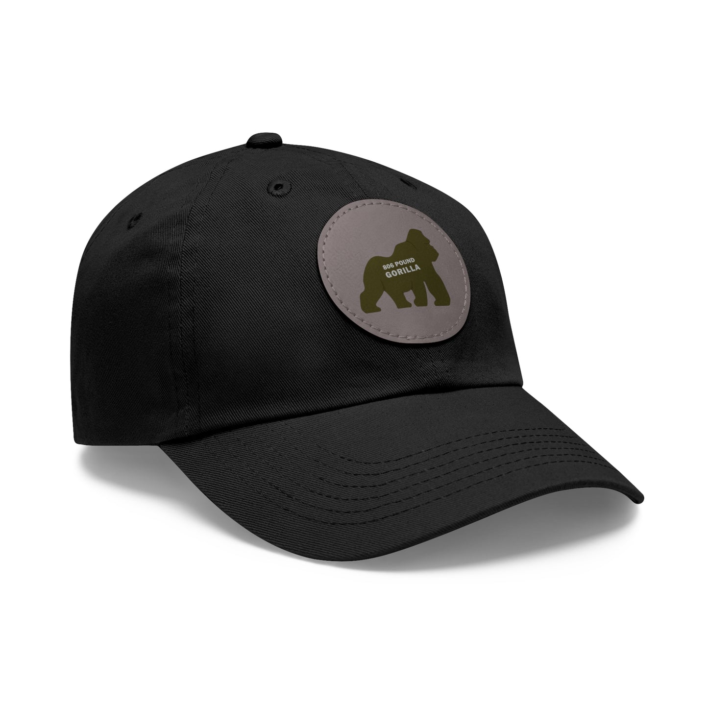 806 Pound Gorilla - Hat with Leather Patch (Round)