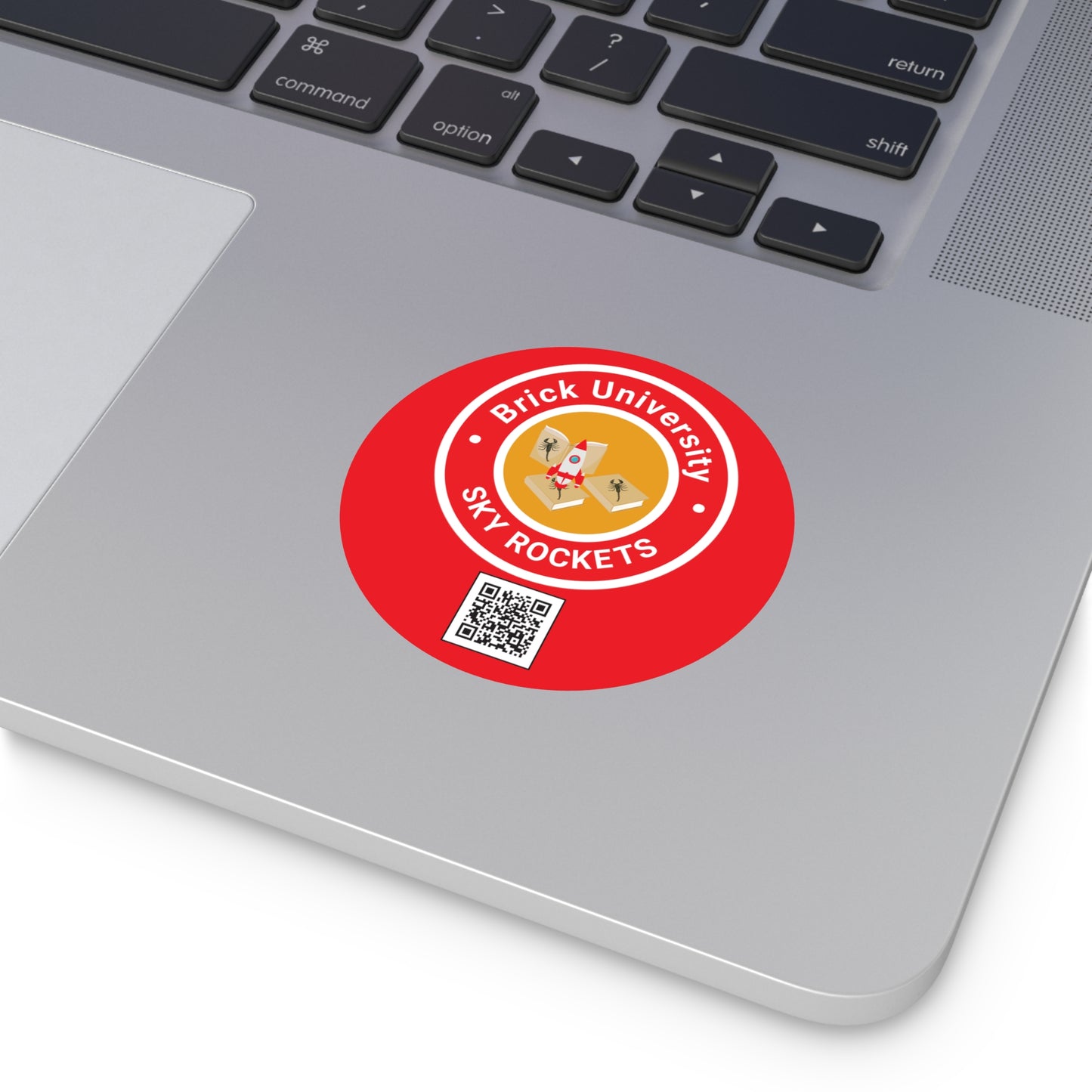 Brick University Round Vinyl Stickers