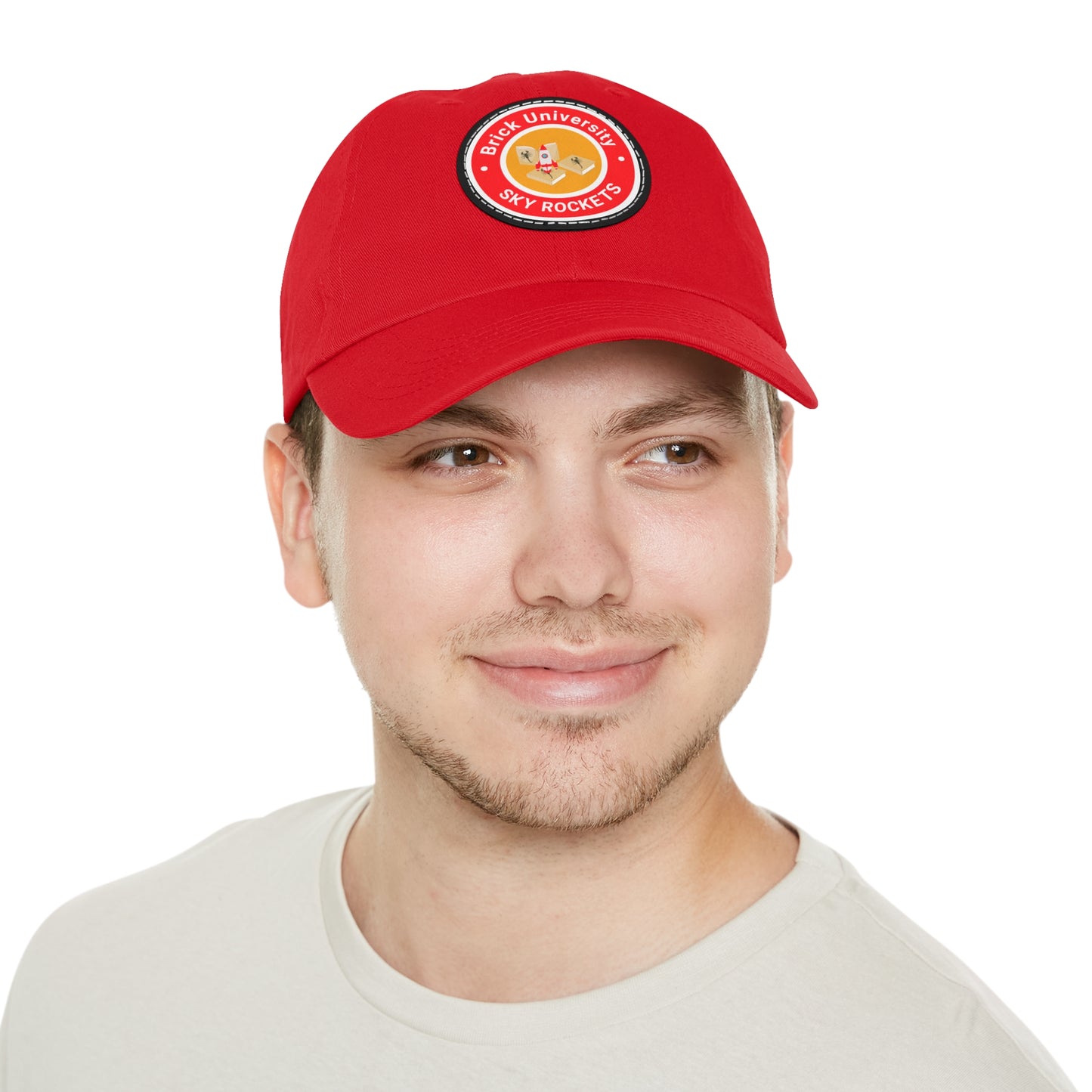 Brick University - Hat with Leather Patch (Round)