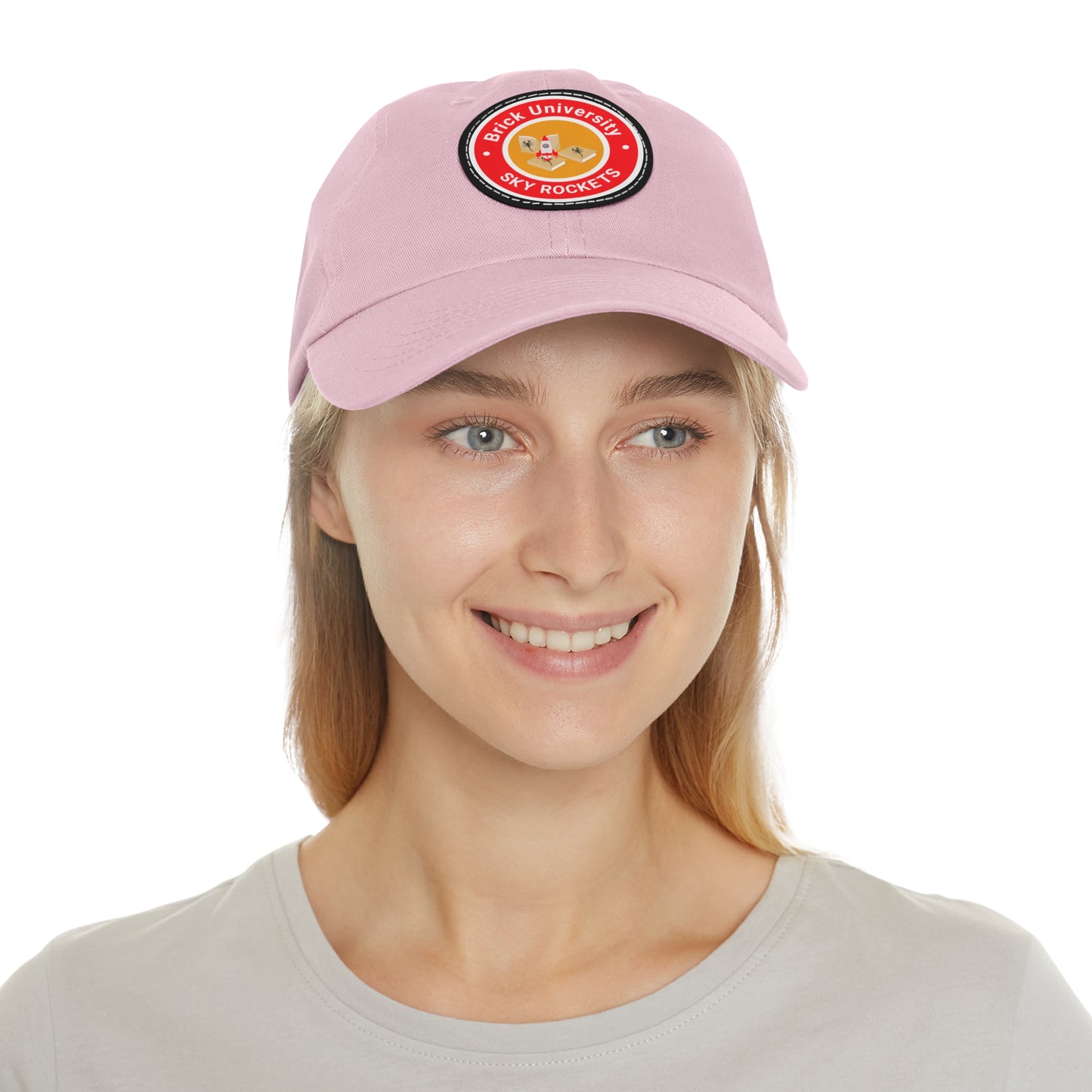 Brick University - Hat with Leather Patch (Round)