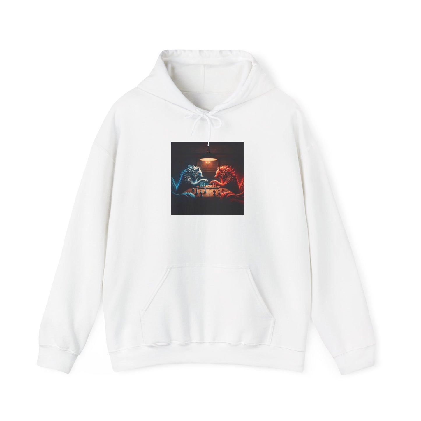 Wolves Playing Chess - Unisex Heavy Blend™ Hooded Sweatshirt