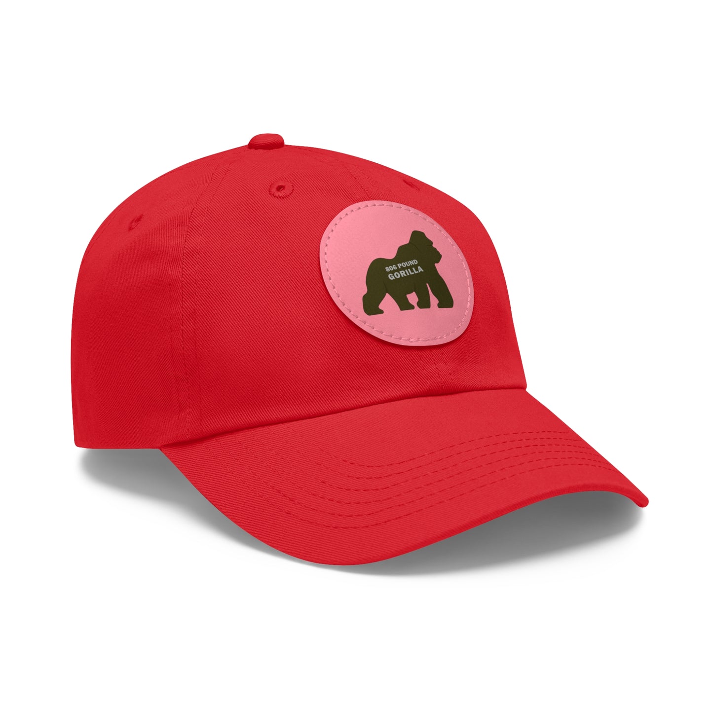 806 Pound Gorilla - Hat with Leather Patch (Round)