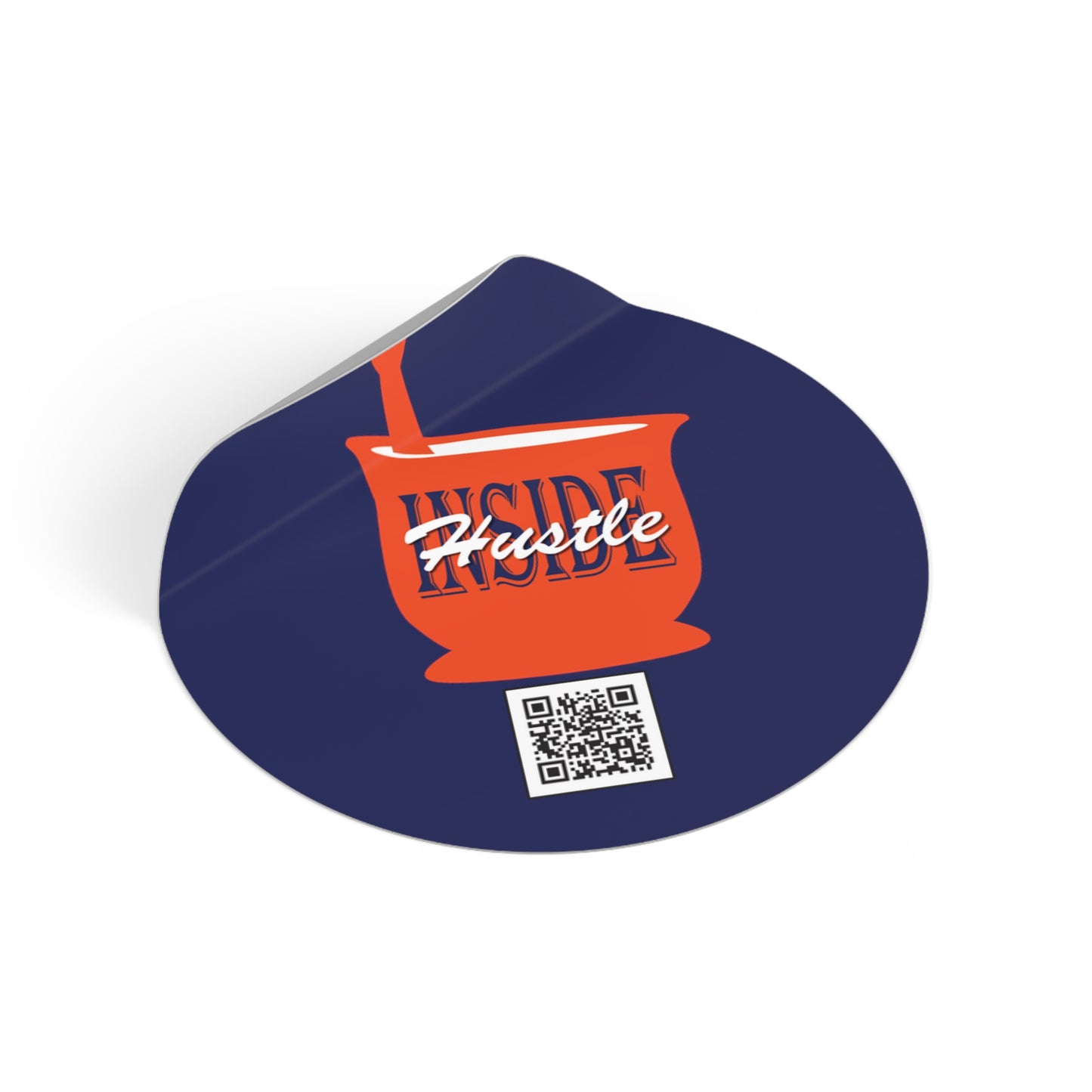 Inside Hustle Round Vinyl Stickers