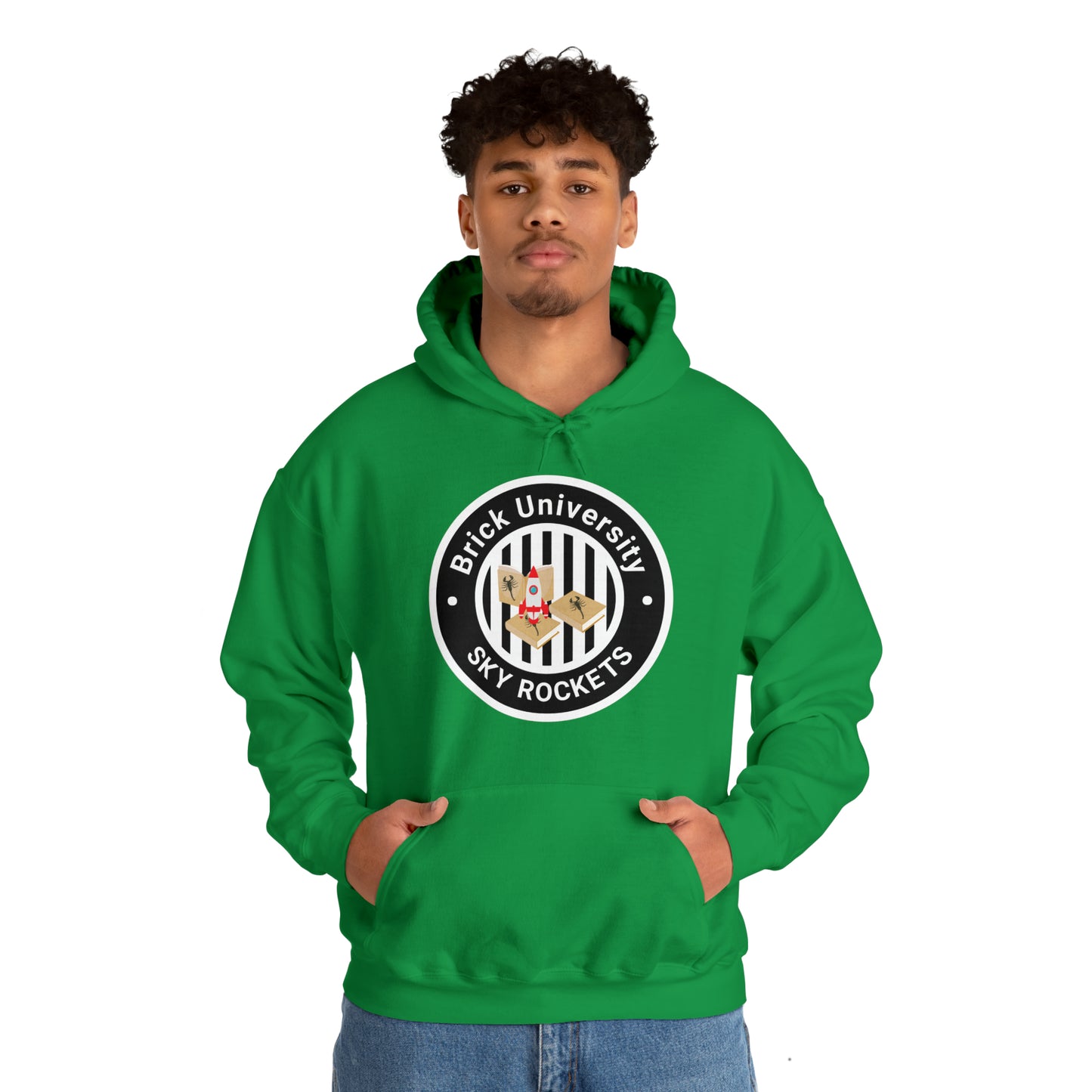 Brick University (Black Design) - Unisex Heavy Blend™ Hooded Sweatshirt
