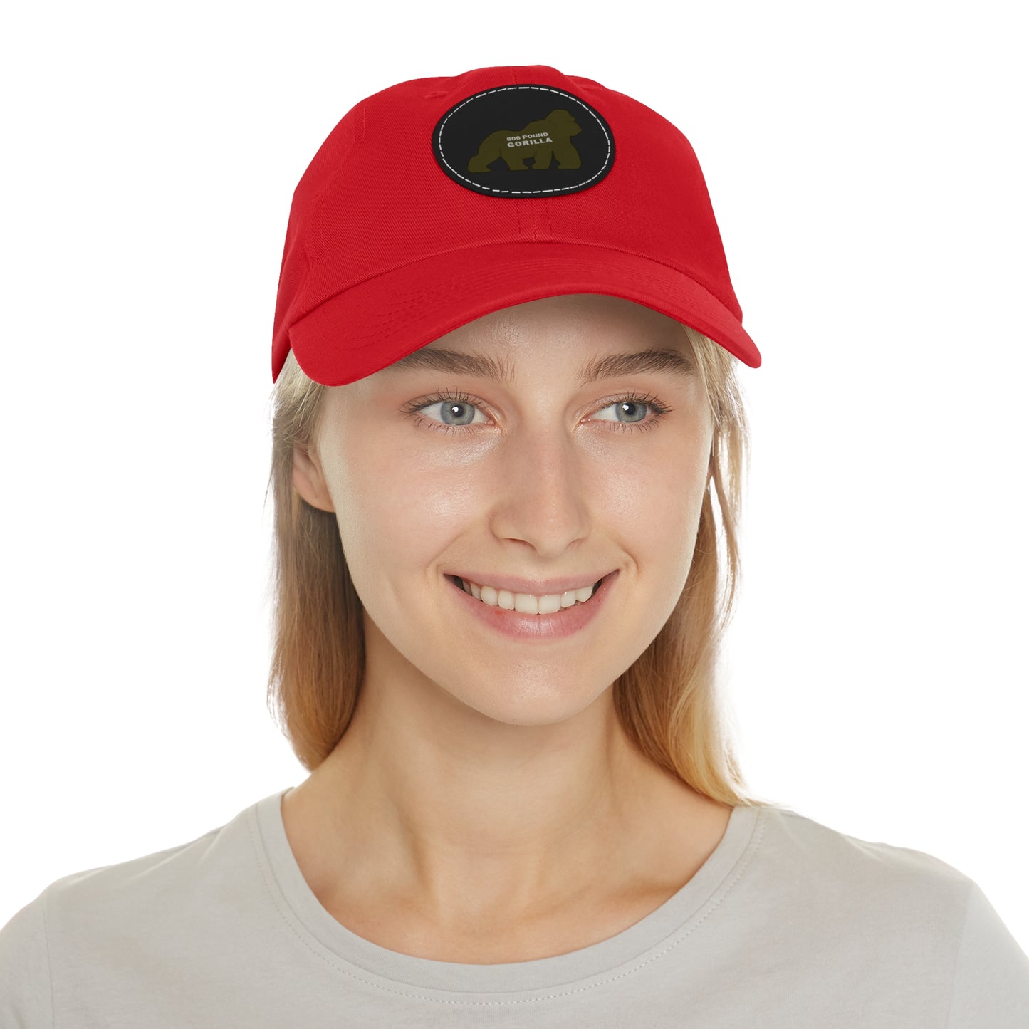 806 Pound Gorilla - Hat with Leather Patch (Round)
