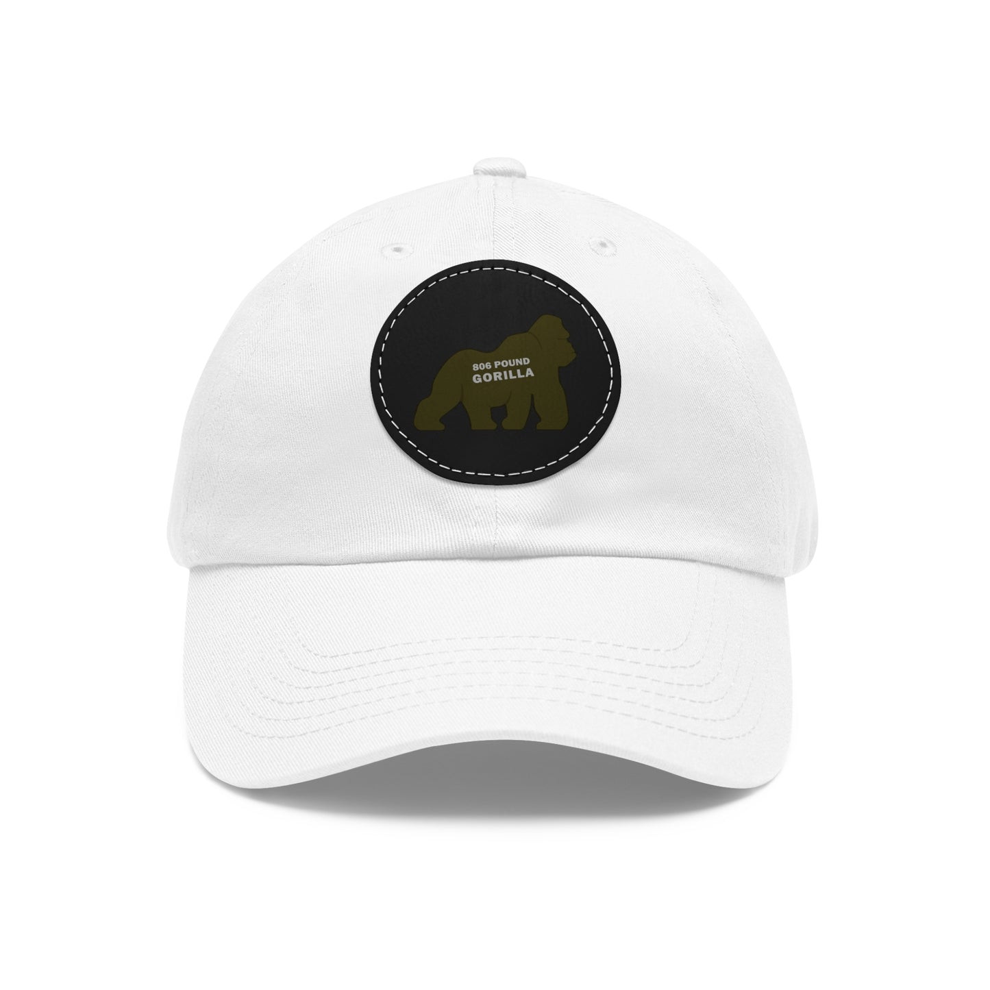 806 Pound Gorilla - Hat with Leather Patch (Round)