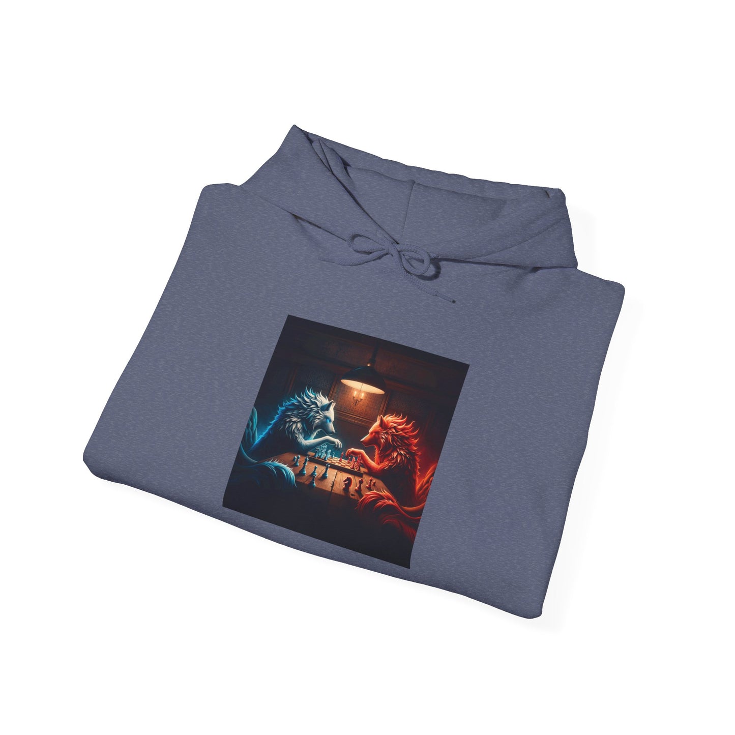 Wolves Playing Chess - Unisex Heavy Blend™ Hooded Sweatshirt