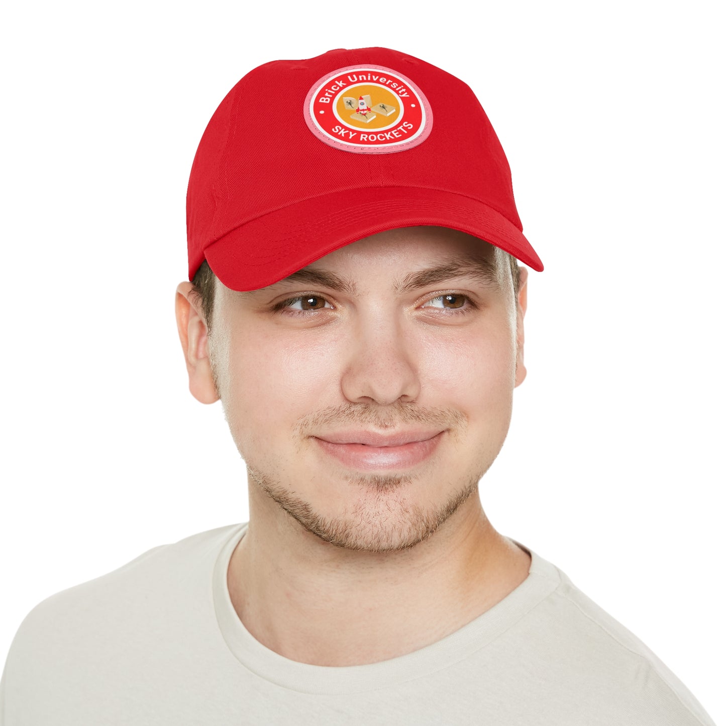 Brick University - Hat with Leather Patch (Round)