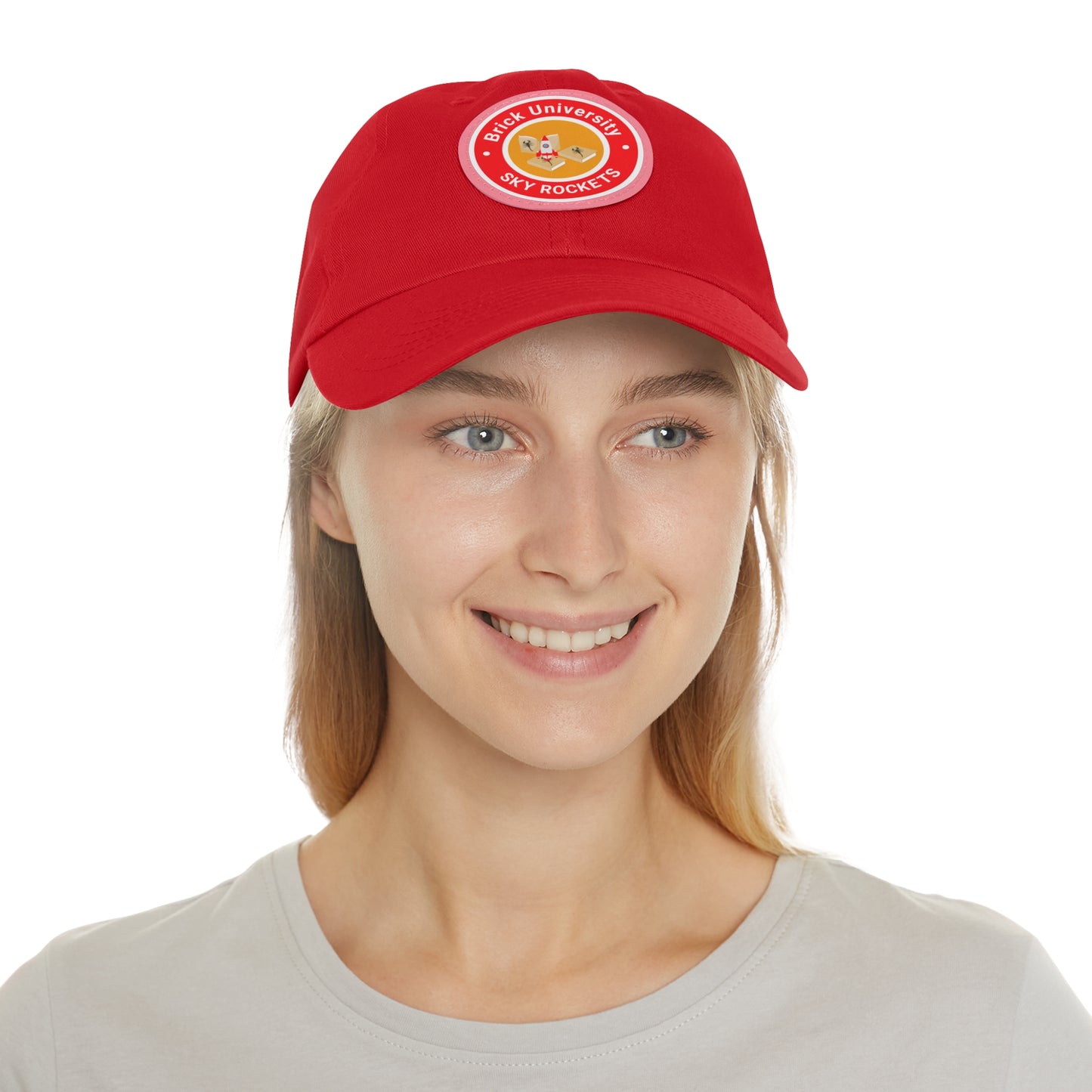 Brick University - Hat with Leather Patch (Round)
